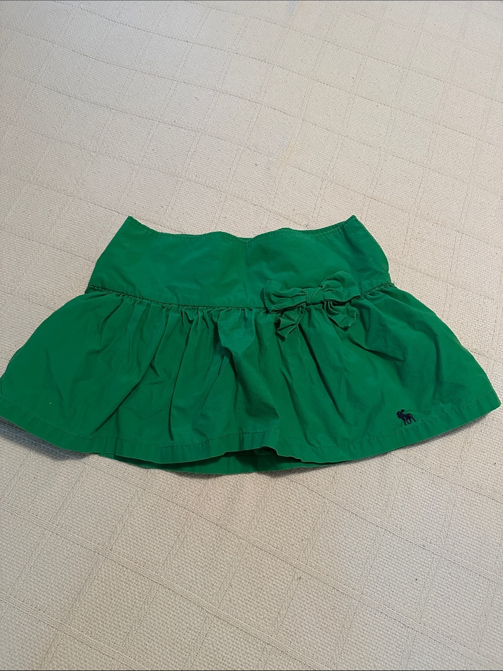 Vintage Abercrombie & Fitch Green Mini Skirt with Bow